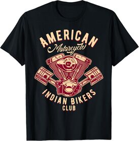 native American Motorcycle Indian Bikers Club T-Shirt