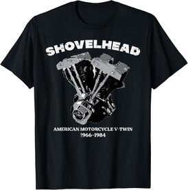 Biker Shovelhead Motorcycle Engine Vintage Men Women Kids T-Shirt
