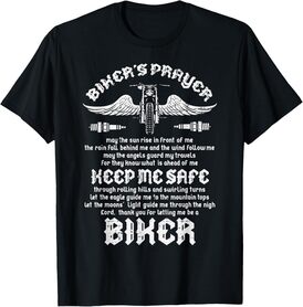 Bikers Prayer Vintage Motorcycle Motorbike Men Women Kids T-Shirt